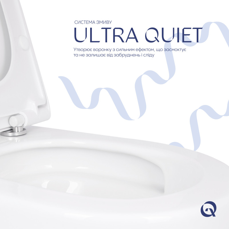 Унітаз підвісний Qtap Robin ML Ultra Quiet 490x365x325 мм, з сидінням Soft-close MagLock, White QTROBML26W49621