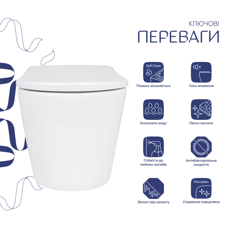 Унітаз підвісний Qtap Scorpio ML Ultra Quiet 520x365x365 мм, з сидінням Soft-close MagLock, White QTSCOML26W49624