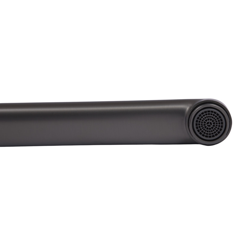 Вилив Qtap (345х31,5х27,5) для змішувача для ванни Vlasta New Gunmetal Black PVD QTVLA345315275GMB49666