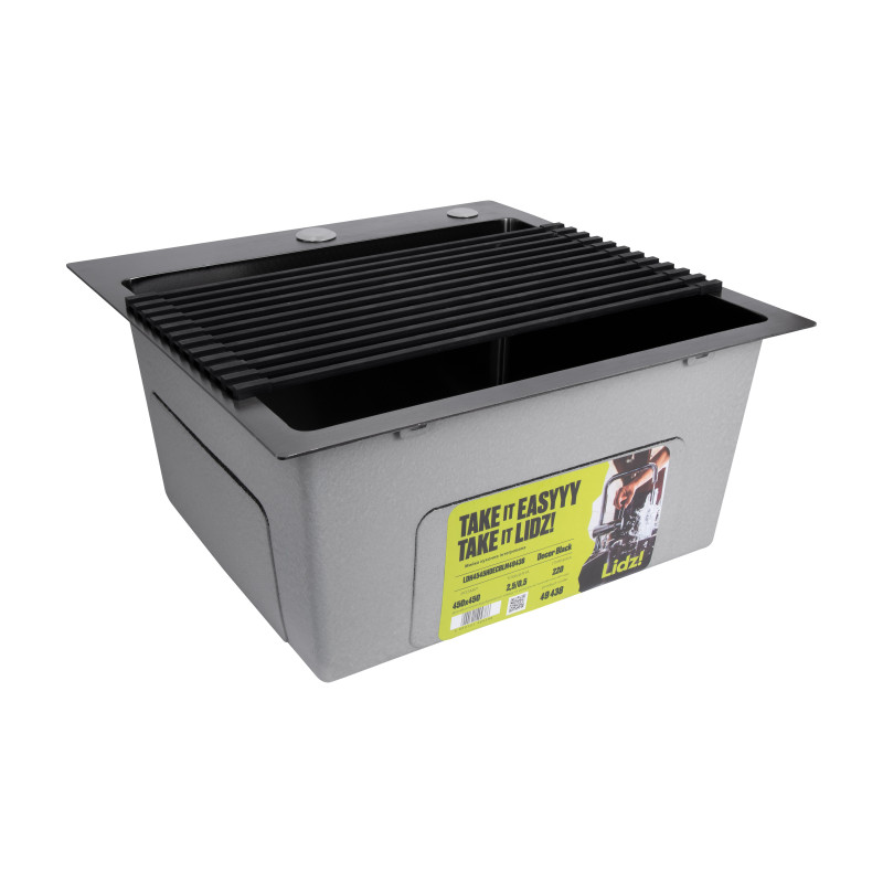 Сушарка на кухонну мийку Lidz Acsis LA04 Black, квадратна основа, для посуду 430х216 мм LDACSLA04BLM49762