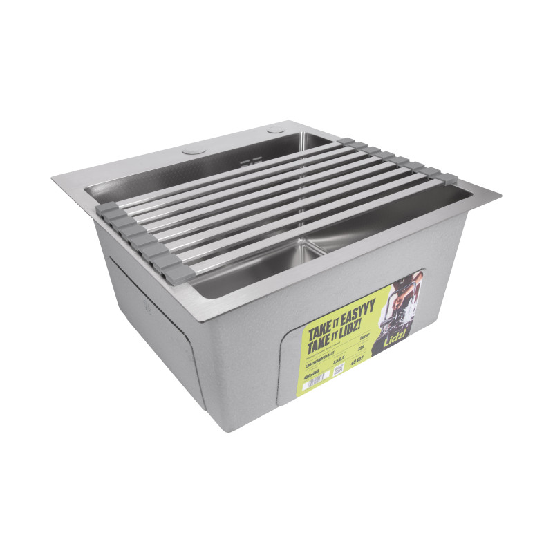 Сушарка на кухонну мийку Lidz Acsis LA11 Gray, плоска основа, для посуду 430х218 мм LDACSLA11GRA49765