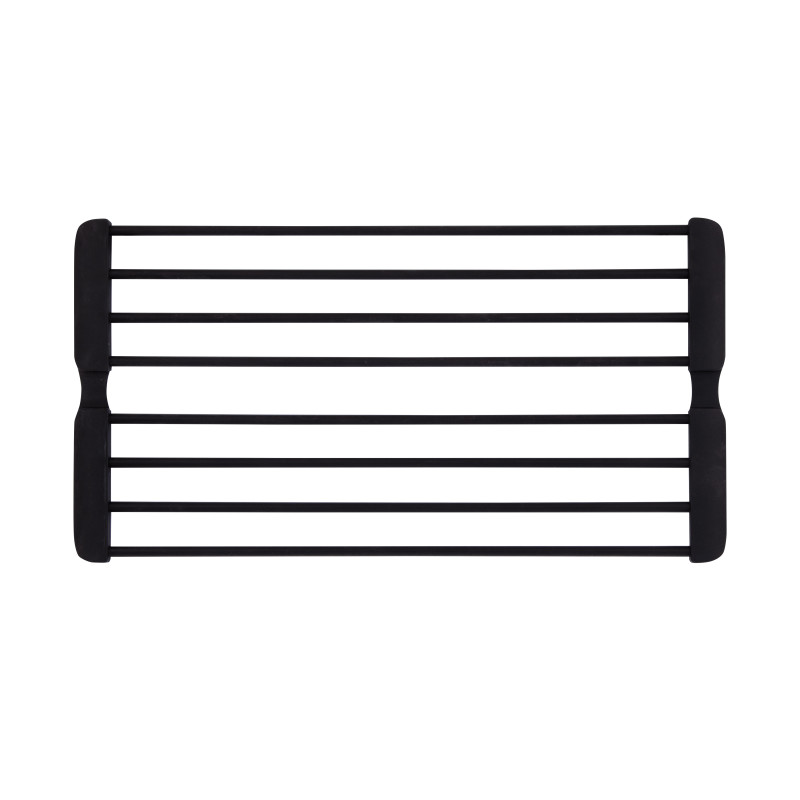 Сушарка на кухонну мийку з присоскою Lidz Acsis LA09 Black, кругла основа, для посуду 440х224 мм LDACSLA09BLM49777