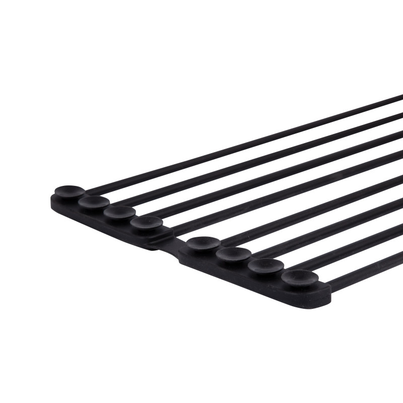 Сушарка на кухонну мийку з присоскою Lidz Acsis LA09 Black, кругла основа, для посуду 440х224 мм LDACSLA09BLM49777
