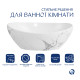 Раковина накладна Qtap Dove 415x340x140 мм, Marble, овальна, з донним клапаном QTDOV188SB49785