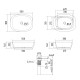 Раковина накладна Qtap Cardinal 500х380х140 мм, Marble, прямокутна, з донним клапаном QTCAR188MR49826