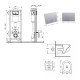 Готове рішення Qtap для ванної кімнати: підвісний унітаз Taurus Ultra Quiet 515×360×350 + комплект інсталяції Nest 4 в 1 (лінійна клавіша Satin)