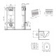 Готове рішення Qtap для ванної кімнати: підвісний унітаз Taurus Ultra Quiet 515×360×350 + комплект інсталяції Nest 4 в 1 (кругла клавіша Chrome)
