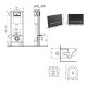 Готове рішення Qtap для ванної кімнати: підвісний унітаз Taurus Ultra Quiet 515×360×350  + комплект інсталяції Nest 4 в 1 (лінійна клавіша Matt Black)