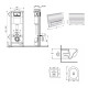 Готове рішення Qtap для ванної кімнати: підвісний унітаз Taurus Ultra Quiet 515×360×350 + комплект інсталяції Nest 4 в 1 (лінійна клавіша Chrome)