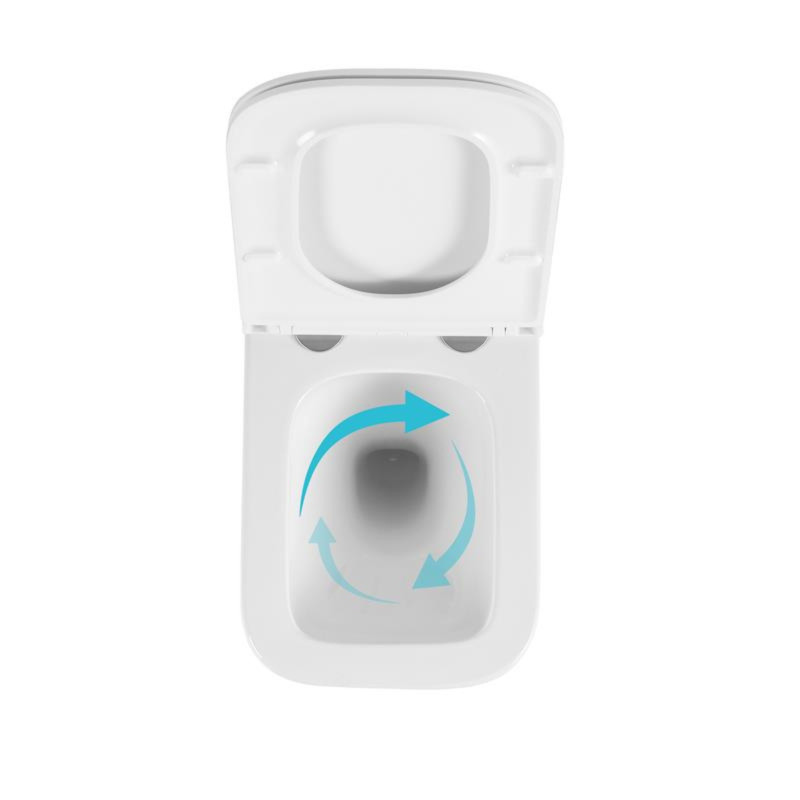 Готове рішення Qtap для ванної кімнати: підвісний унітаз Gemini Ultra Quiet 485×340×350 + комплект інсталяції Nest 4 в 1 (кругла клавіша Matt Black)
