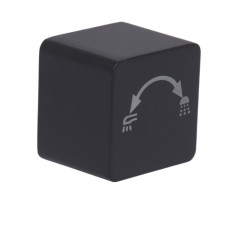 Ручка Qtap (24,1x30x30) для душової системи прихованого монтажу на два споживача Gemini Matt Black QTGEM2413030BLA50061