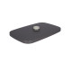 Стельова лійка Qtap (34x190x290) для душових систем Gemini Gunmetal Black PVD QTGEM34190290GMB50069