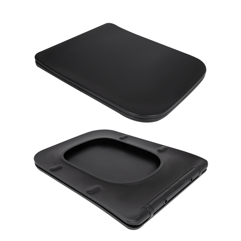 Унітаз підвісний Qtap Gemini Ultra Quiet 485×340×350 мм, Matt Black, з сидінням Slim Duroplast / Soft-close / Quick Release QTGEM28BLM50505