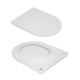 Унитаз напольный Qtap Presto безобідковий з сідінням Soft-close QTPRE27W51022