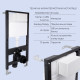 Готове рішення Qtap для ванної кімнати: підвісний унітаз Scorpio Ultra Quiet 520x365x365 + комплект інсталяції Standard (лінійна клавіша Chrome)