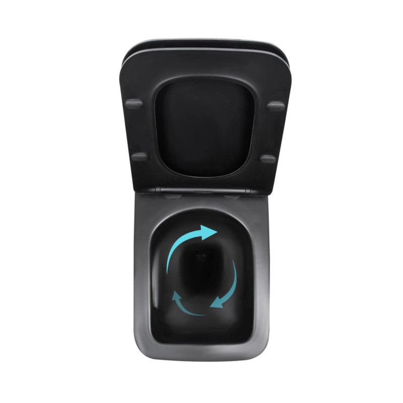 Готове рішення Qtap для ванної кімнати: підвісний унітаз Gemini Ultra Quiet 520x360x350 + комплект інсталяції Standard (кругла клавіша Black)
